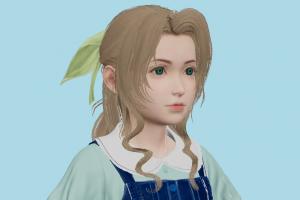 Aerith Young Final-Fantasy, ffvii, Aerith, final, fantasy, female, girl, woman, people, xna, characters, animated